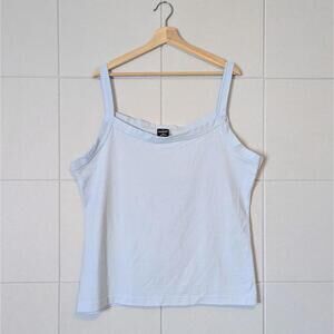 Vintage 90s basic minimalist square neck 100% cotton cami